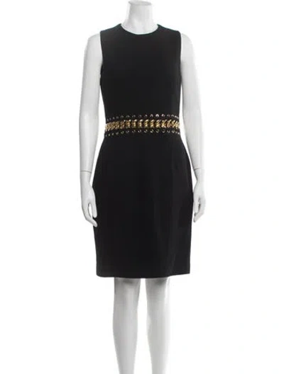 Pre-owned Michael Kors Crew Neck Knee-length Dress In Black