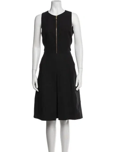 Pre-owned Michael Kors Crew Neck Knee-length Dress In Black