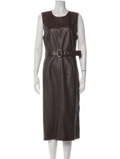 Pre-owned Michael Kors Crew Neck Knee-length Dress In Green