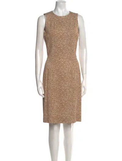 Pre-owned Michael Kors Crew Neck Knee-length Dress In Neutral