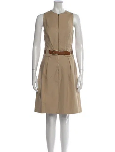 Pre-owned Michael Kors Crew Neck Knee-length Dress In Neutral