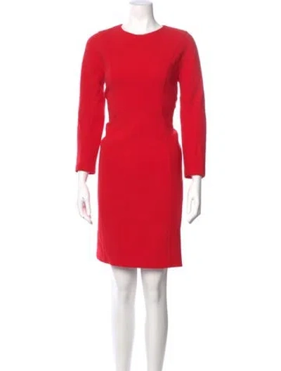Pre-owned Michael Kors Crew Neck Knee-length Dress In Red