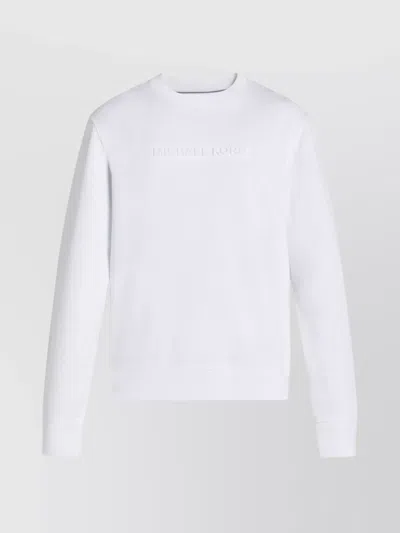 Michael Kors Crew Neck Knit Sweater In White