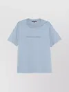 Michael Kors Crew Neck Logo Embroidered T-shirt In Blue