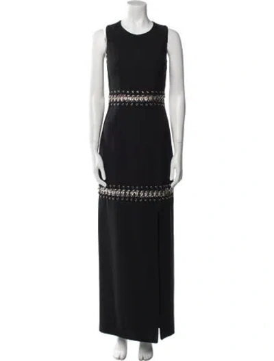 Pre-owned Michael Kors Crew Neck Long Dress In Blue