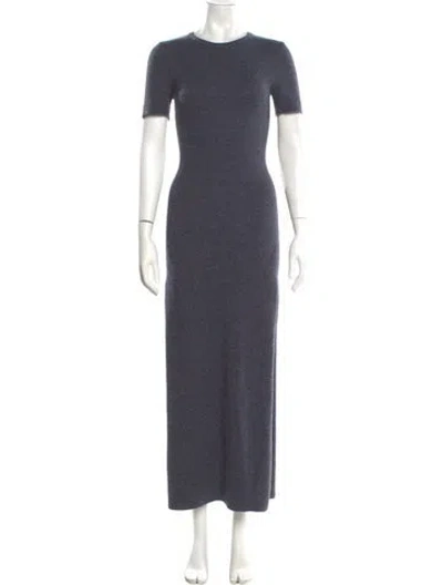 Pre-owned Michael Kors Crew Neck Long Dress In Gray