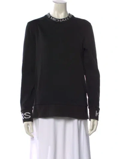 Pre-owned Michael Kors Crew Neck Long Sleeve Sweatshirt In Black