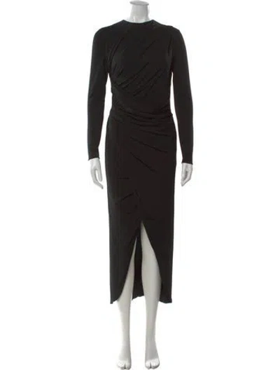 Pre-owned Michael Kors Crew Neck Midi Length Dress In Blue