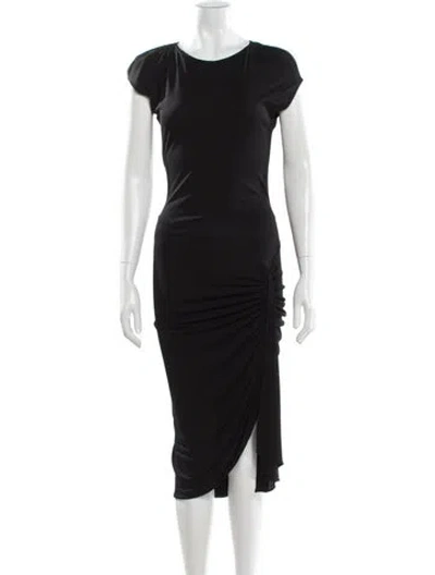 Pre-owned Michael Kors Crew Neck Midi Length Dress In Gray