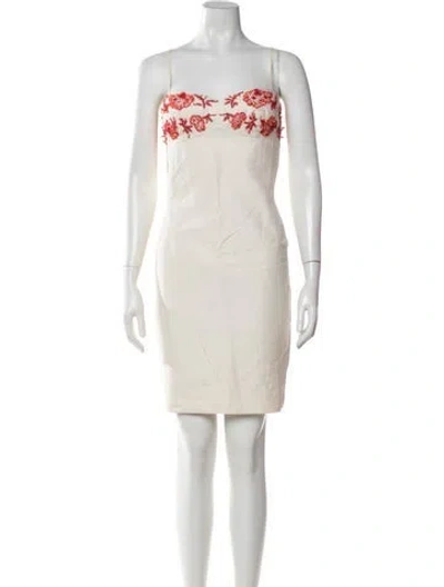 Pre-owned Michael Kors Crew Neck Midi Length Dress In Neutrals