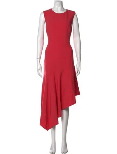 Pre-owned Michael Kors Crew Neck Midi Length Dress In Pink