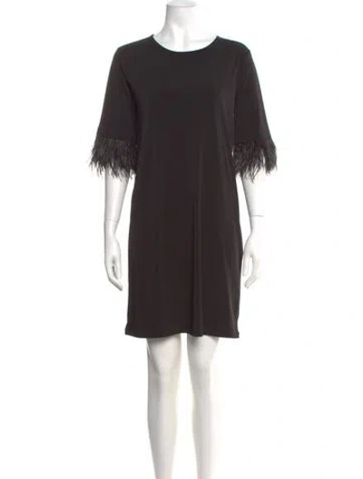 Pre-owned Michael Kors Crew Neck Mini Dress In Black
