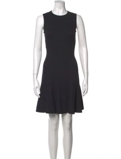 Pre-owned Michael Kors Crew Neck Mini Dress In Black