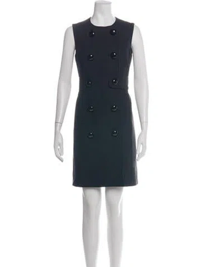 Pre-owned Michael Kors Crew Neck Mini Dress In Grey