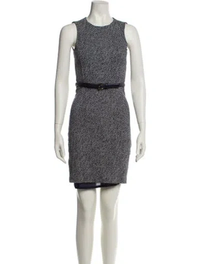 Pre-owned Michael Kors Crew Neck Mini Dress In Neutral