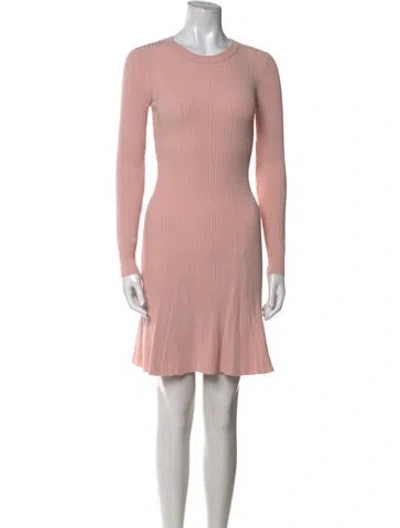 Pre-owned Michael Kors Crew Neck Mini Dress In Pink