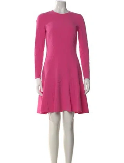 Pre-owned Michael Kors Crew Neck Mini Dress In Pink