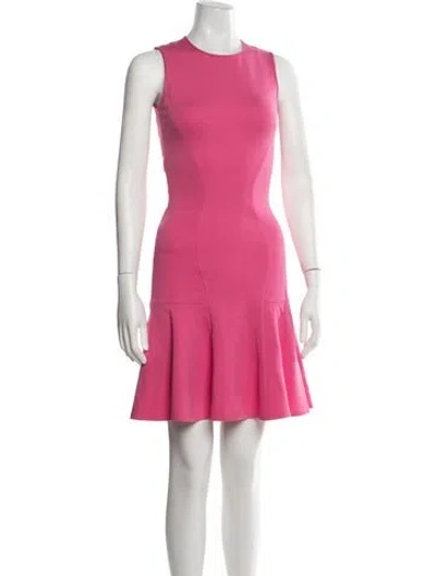 Pre-owned Michael Kors Crew Neck Mini Dress In Pink