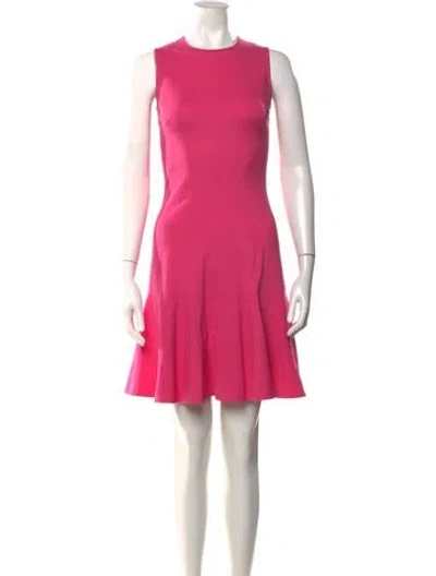 Pre-owned Michael Kors Crew Neck Mini Dress In Pink
