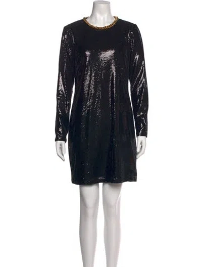 Pre-owned Michael Kors Crew Neck Mini Dress W/ Tags In Black