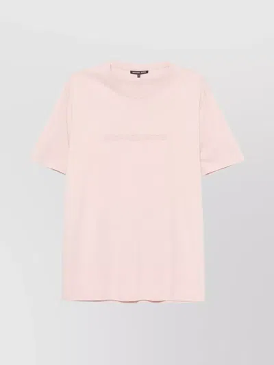 Michael Kors Crew Neck Relaxed Fit T-shirt In Pink