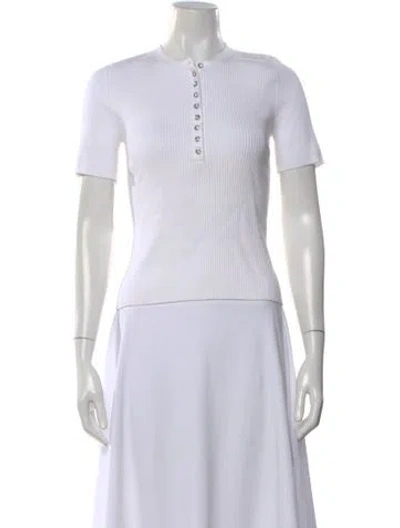 Pre-owned Michael Kors Crew Neck Short Sleeve Polo W/ Tags In Neutral