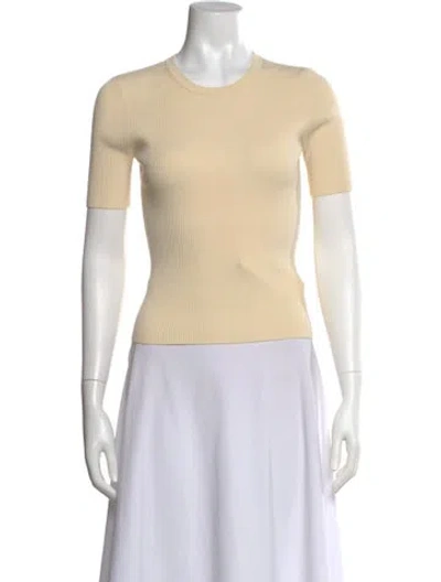 Pre-owned Michael Kors Crew Neck Short Sleeve Top In Neutral