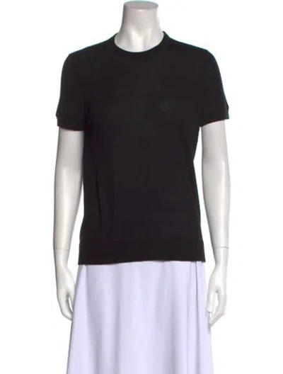 Pre-owned Michael Kors Crew Neck Short Sleeve T-shirt In Black