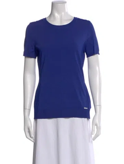 Pre-owned Michael Kors Crew Neck Short Sleeve T-shirt W/ Tags In Blue