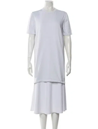 Pre-owned Michael Kors Crew Neck Short Sleeve T-shirt In White