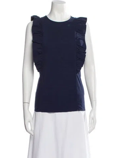 Pre-owned Michael Kors Crew Neck Sleeveless Top In Blue