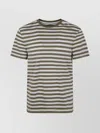 Michael Kors Crew Neck Striped T-shirt In Multi