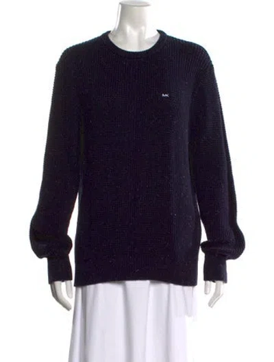Pre-owned Michael Kors Crew Neck Sweater In Blue