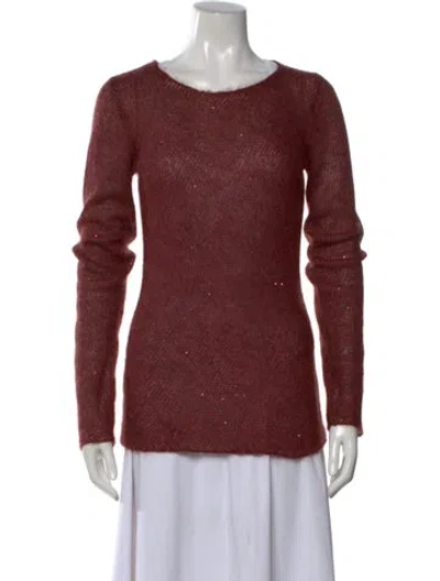Pre-owned Michael Kors Crew Neck Sweater In Red