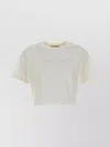 Michael Kors Crew Neck T-shirt With Embellished Short Sleeves In White