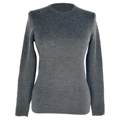 Pre-owned Michael Kors Crewneck Knitted Sweater In Grey Cashmere In Gold