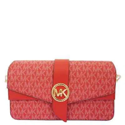 Pre-owned Michael Kors Crimson Ladies Greenwich Convertible Shoulder Bag - Crimson In Red