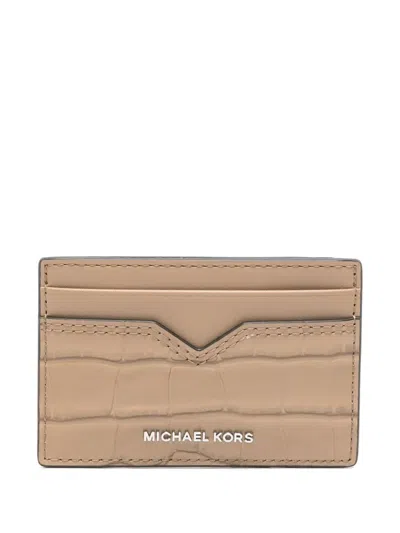 MICHAEL KORS CROCODILE-EMBOSSED CARDHOLDER