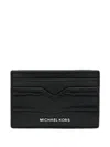 Michael Kors Hudson Notched Cardcase In Schwarz