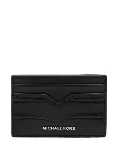 MICHAEL KORS CROCODILE-EMBOSSED CARDHOLDER