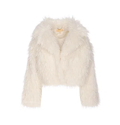 MICHAEL KORS CROP FAUX FUR PEACOAT
