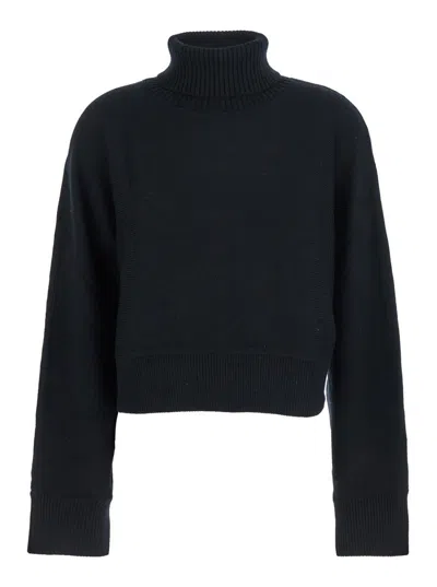 Michael Kors Crop Tnk Dolman Swtr In Black