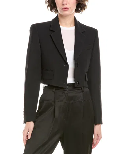 Michael Kors Collection Cropped Blazer In Black