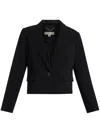 Michael Kors Cropped Single-breasted Blazer In Black