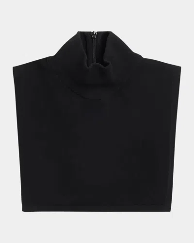 Michael Kors Cropped Turtleneck Knit Dickey In Black