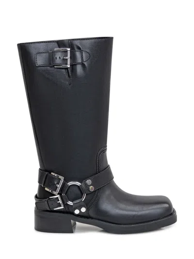 Michael Kors Crosby Moto Boot In Black