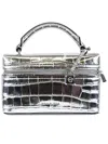 Michael Kors Crocodile Embossed Crossbody Bag Top Handle