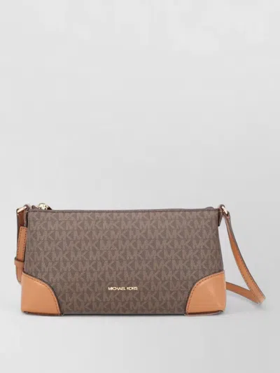 Michael Kors Crossbody Bag Adjustable Strap Contrast Trim In Brown