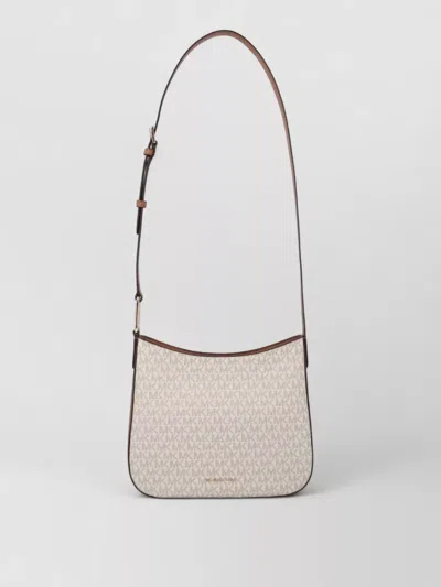 Michael Kors Crossbody Bag Adjustable Strap Gold Tone Hardware In Neutral