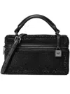 Michael Kors Jana Extra-small Embellished Suede Convertible Crossbody Bag In Blue